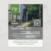 造園園芸家の樹木外科医の園芸家フライヤー チラシ (裏面)