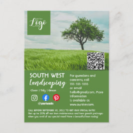 造園園芸家の樹木外科医の園芸家フライヤー ポストカード