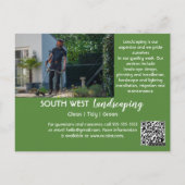 造園園芸家の樹木外科医の園芸家フライヤー ポストカード (裏面)