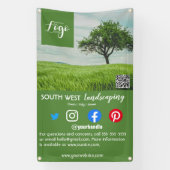 造園園芸家の樹木外科医の園芸家フライヤー 横断幕 (縦)