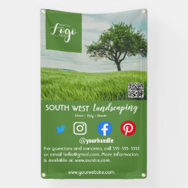 造園園芸家の樹木外科医の園芸家フライヤー 横断幕