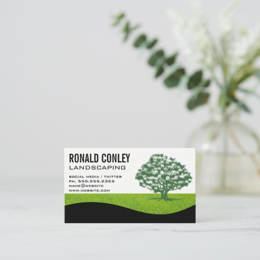 造園園芸 |ツリーロゴ 名刺 (スタンド正面)