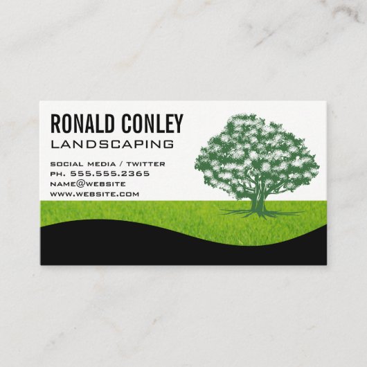 造園園芸 |ツリーロゴ 名刺 (正面)