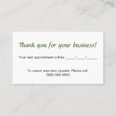 造園契約者パーソナライズされた名刺 名刺 (裏面)