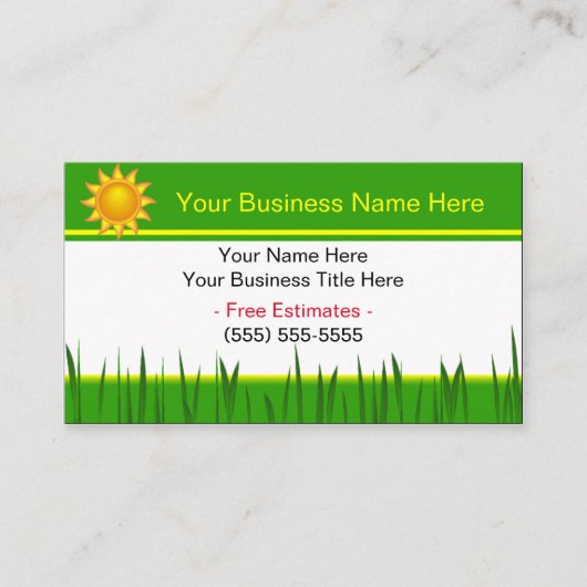 造園契約者パーソナライズされた名刺 名刺 (正面)