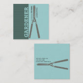 造園庭園工具剪定はさみ スクエア名刺 (正面/裏面)