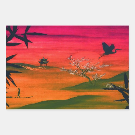 造園日本の美術 ラッピングペーパーシート (正面)