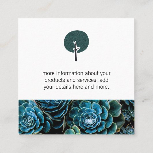 造園構造 |ガーデニングサービス スクエア名刺 (裏面)