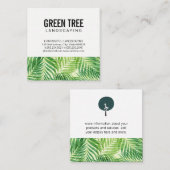 造園構造 | パームリーフ スクエア名刺 (正面/裏面)