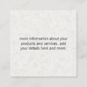 造園構造 | 様式化されたツリーアイコン スクエア名刺 (裏面)