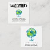 造園構造 | 水彩ツリー スクエア名刺 (正面/裏面)