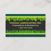 造園気にの芝生のサイン 名刺 (裏面)