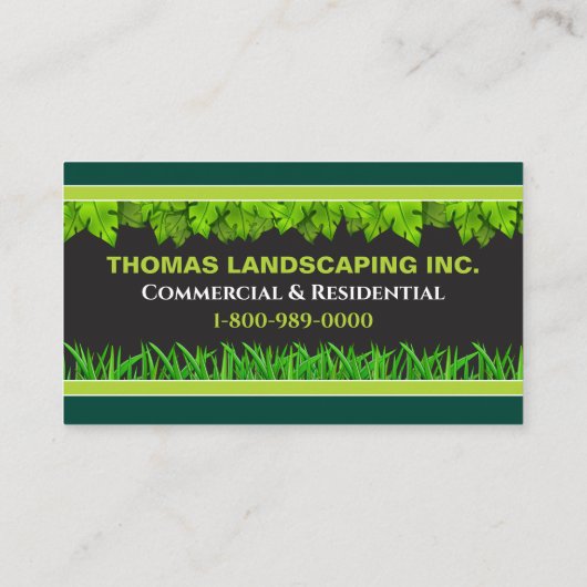 造園気にの芝生のサイン 名刺 (裏面)