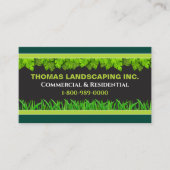 造園気にの芝生のサイン 名刺 (正面)