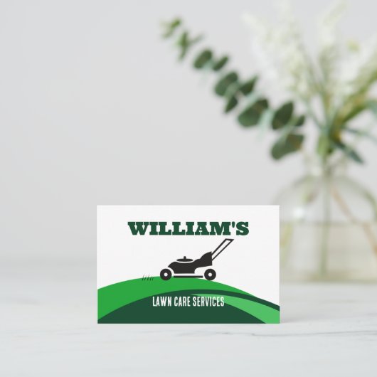 造園気に芝刈り機テンプレート名刺 名刺 (スタンド正面)