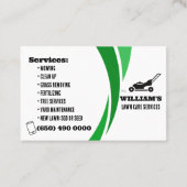 造園気に芝刈り機テンプレート名刺 名刺 (裏面)