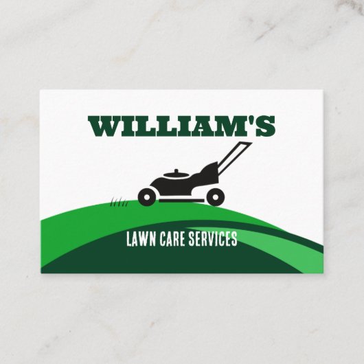 造園気に芝刈り機テンプレート名刺 名刺 (正面)