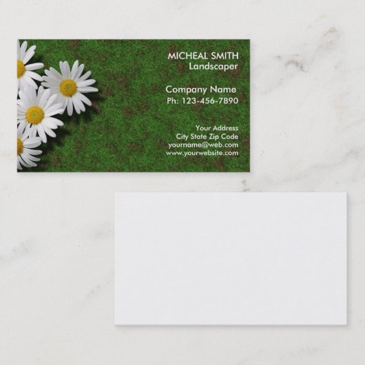 造園気に芝庭師名刺 名刺 (正面/裏面)