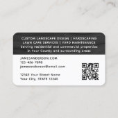 造園素朴フォトウッドグレインモダンブラック 名刺 (裏面)