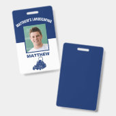 造園芝刈りビジネス名札IDバッジ バッジ (正面&裏面)