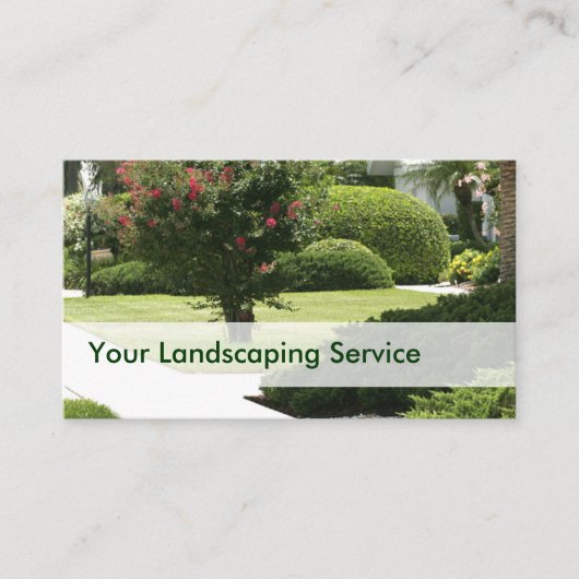 造園芝刈りモダン名刺 名刺 (正面)