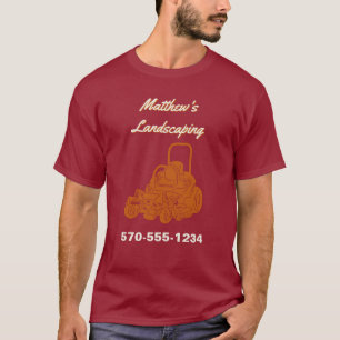 造園芝刈り業パーソナライズされた務 Tシャツ