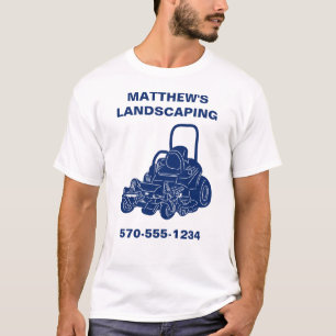 造園芝刈り業パーソナライズされた務 Tシャツ