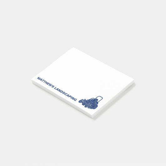 造園芝刈り業パーソナライズされた ポストイット (アングル)