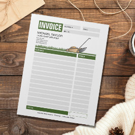 造園芝刈り業務受領書の請求書 ノートパッド