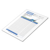 造園芝刈り業務受領書の請求書 ノートパッド (アングル)