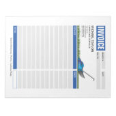 造園芝刈り業務受領書の請求書 ノートパッド (正面)