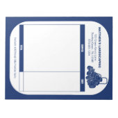 造園芝刈り業務受領書の請求書 ノートパッド (正面)