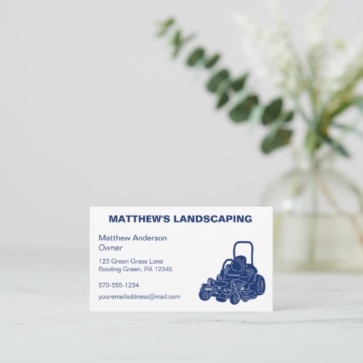 造園芝刈り業務用モーア 名刺 (スタンド正面)