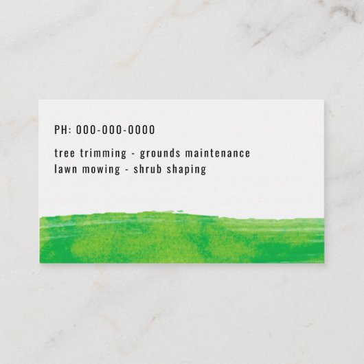 造園芝刈り樹刈りガーデニング 名刺 (裏面)