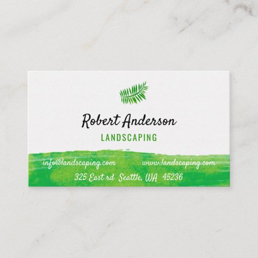 造園芝刈り樹刈りガーデニング 名刺 (正面)