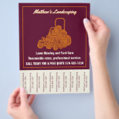 造園芝刈り飛行機（切り取り帯付き） チラシ (手)