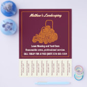 造園芝刈り飛行機（切り取り帯付き） チラシ (シングル)