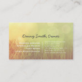 造園芝刈気にり機の名刺テンプレート 名刺 (裏面)