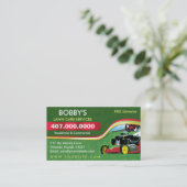 造園芝刈気にり機の名刺テンプレート 名刺 (スタンド正面)