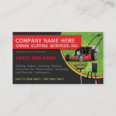 造園芝刈気にり機の名刺テンプレート 名刺 (裏面)