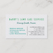 造園芝刈気にり機の名刺テンプレート 名刺 (裏面)
