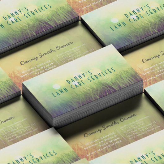 造園芝刈気にり機の名刺テンプレート 名刺