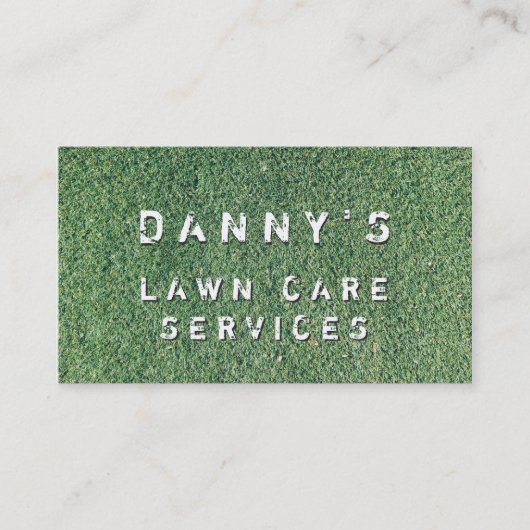 造園芝刈気にり機の名刺テンプレート 名刺 (正面)