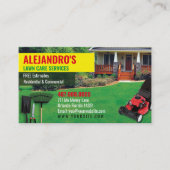 造園芝刈気にり機の名刺テンプレート 名刺 (正面)