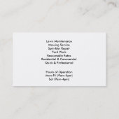 造園芝刈芝生気に 名刺 (裏面)