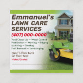 造園芝気に刈り機の名刺テンプレート スクエア名刺 (裏面)