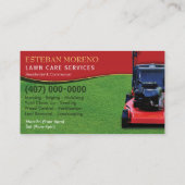 造園芝気に刈り機の名刺テンプレート 名刺 (裏面)