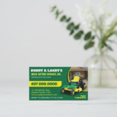 造園芝気に刈り機の名刺テンプレート 名刺 (スタンド正面)