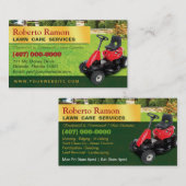 造園芝気に刈り機の名刺テンプレート 名刺 (正面/裏面)