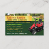 造園芝気に刈り機の名刺テンプレート 名刺 (裏面)